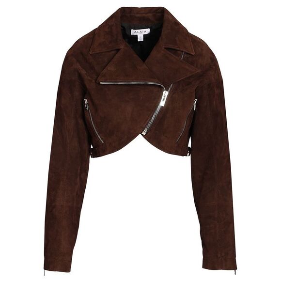 ALAIA Jackets & Blazers - Alaïa Women Cropped Biker Jacket